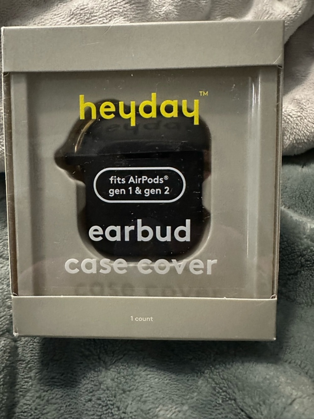heyday Black Earbud Case Cover for AirPods Gen 1 & Gen 2 - NIB